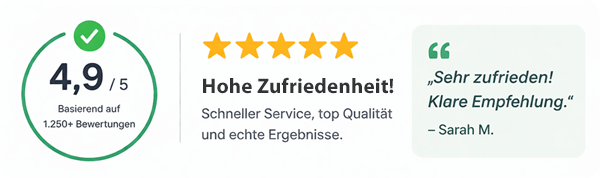 Top Bewertungen: Hohe Kundenzufriedenheit!